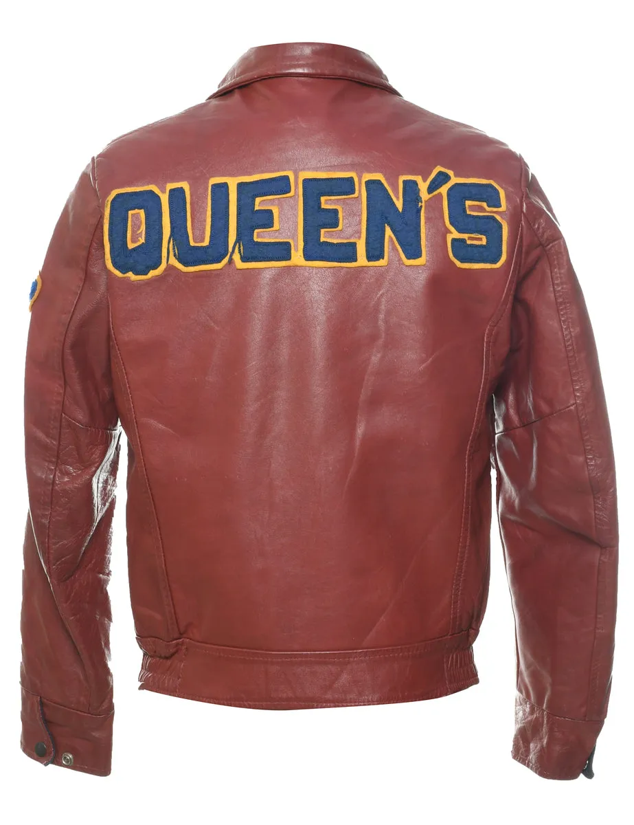 1980s Leather Jacket - S