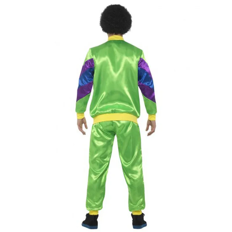 1980's Men's Shell Suit Costume - Green