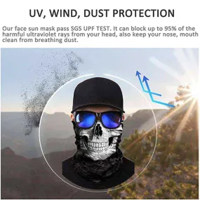 3d Seamless Neck Bandana Demon Skull Facemask Headwear