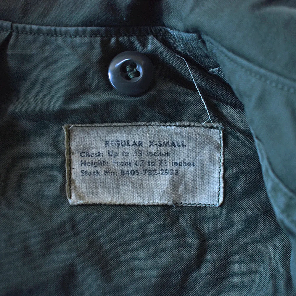 60’s U.S.ARMY アルミジップ ライナー付き XSmall-Regular　M-65 フィールドジャケット 230106