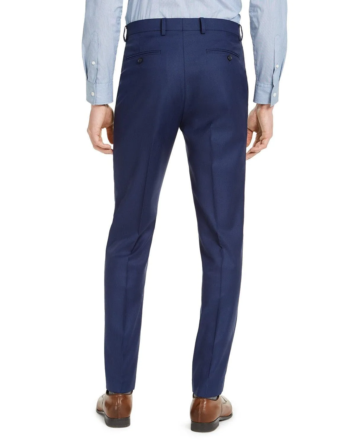 Alfani Mens Slim fit Dress Pants 36 / 30 Blue Stretch