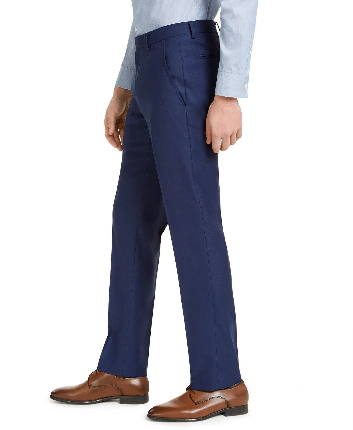 Alfani Mens Slim fit Dress Pants 36 / 30 Blue Stretch