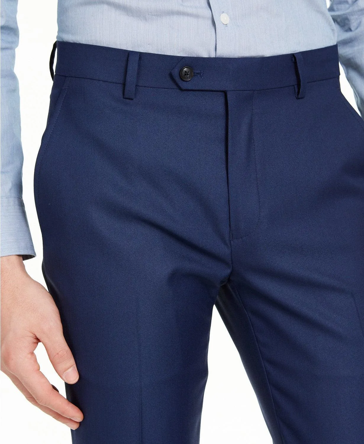 Alfani Mens Slim fit Dress Pants 36 / 30 Blue Stretch