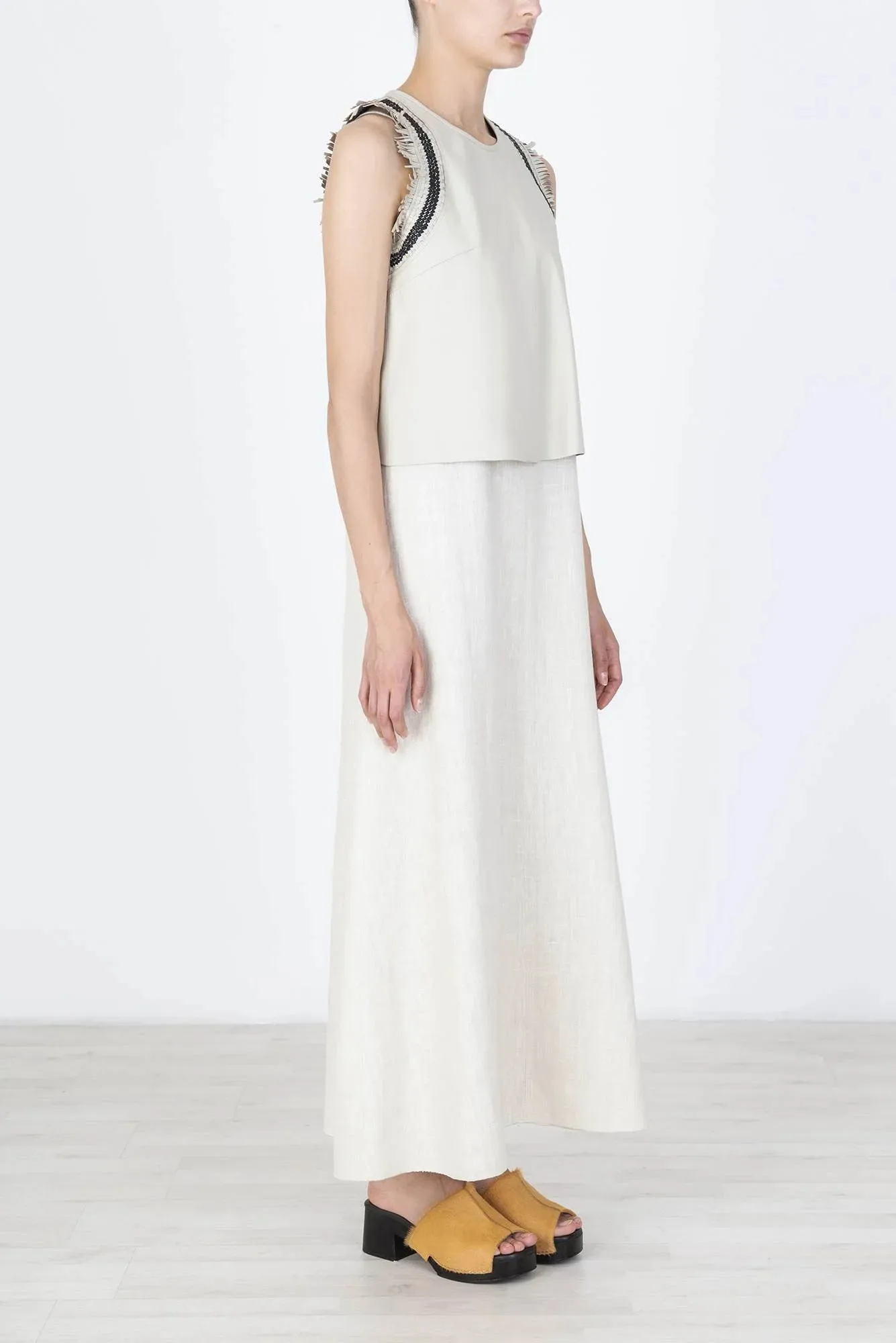 Alysi - Leather Top: Papiro