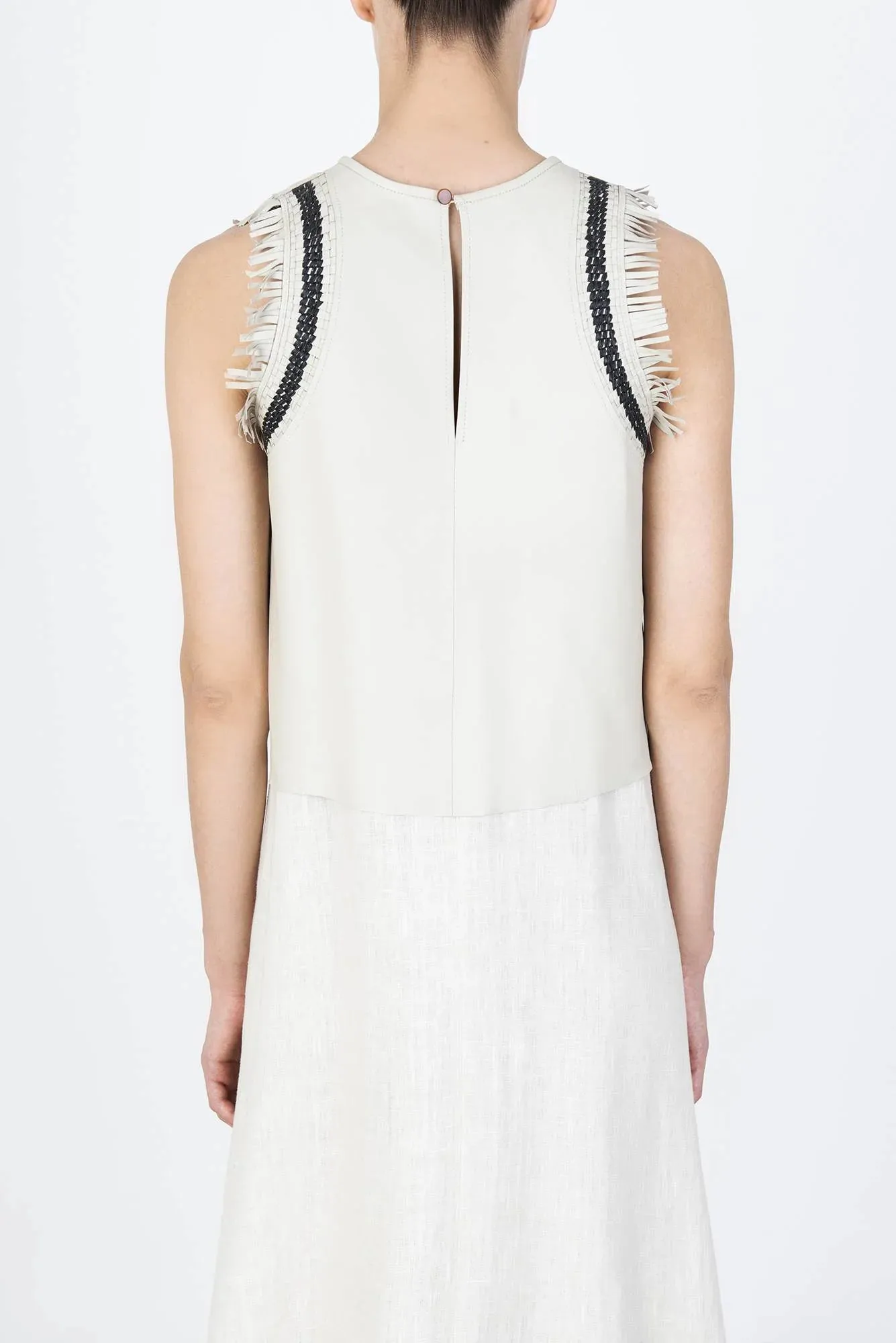Alysi - Leather Top: Papiro