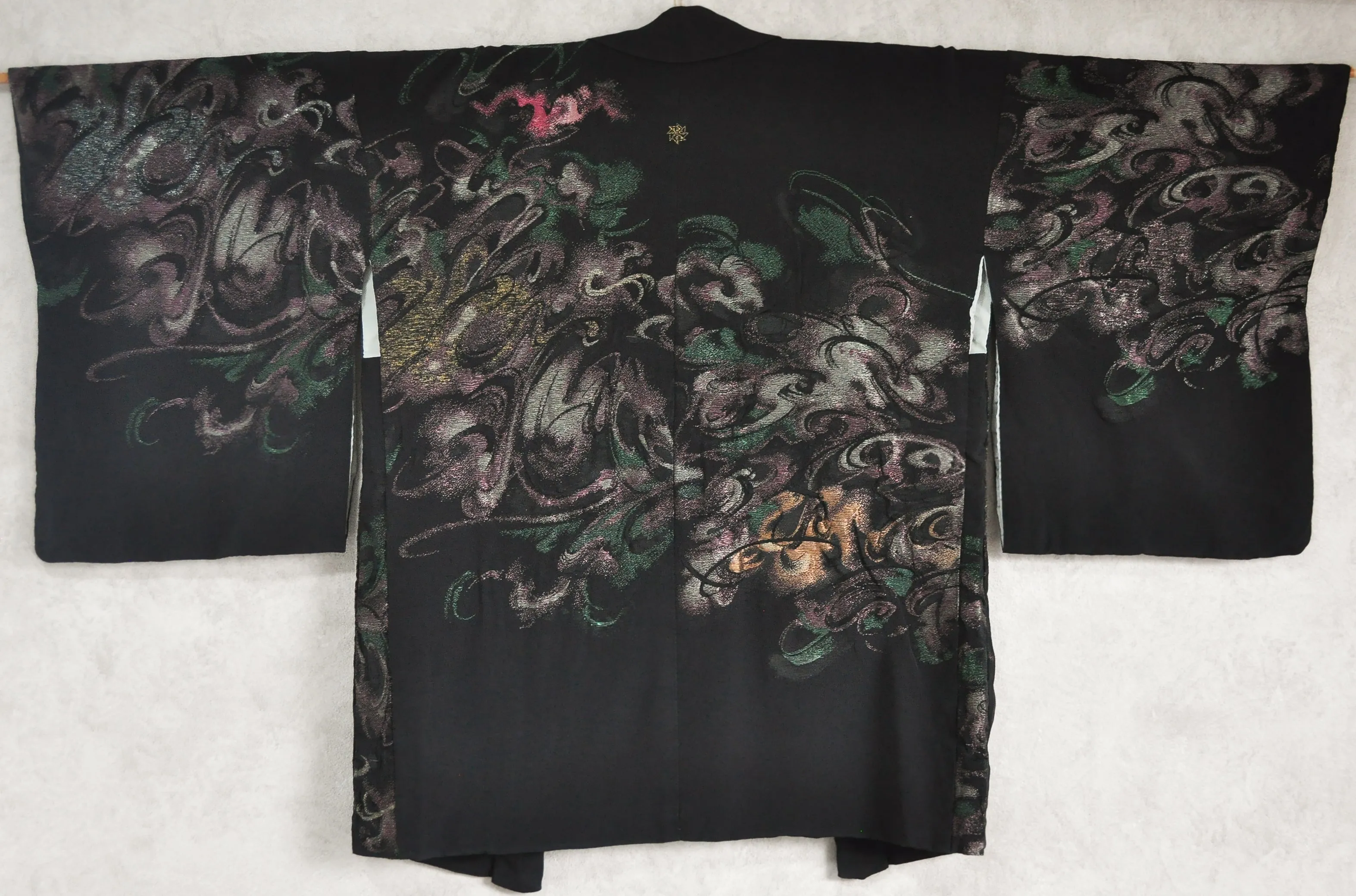 Anemones Nymph Vintage Silk Lurex Kimono Jacket