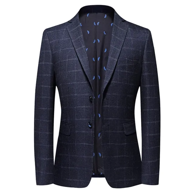 Angelo Ricci™ British Style Vintage Plaid Business-Men Blazer