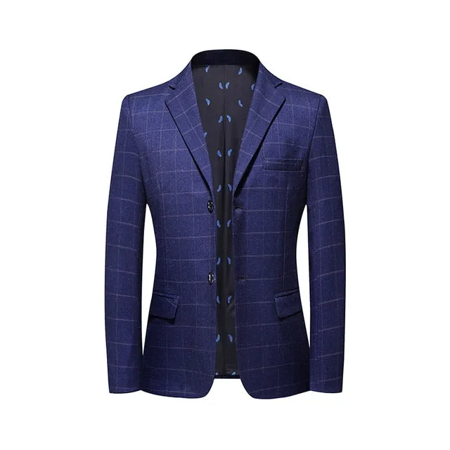 Angelo Ricci™ British Style Vintage Plaid Business-Men Blazer
