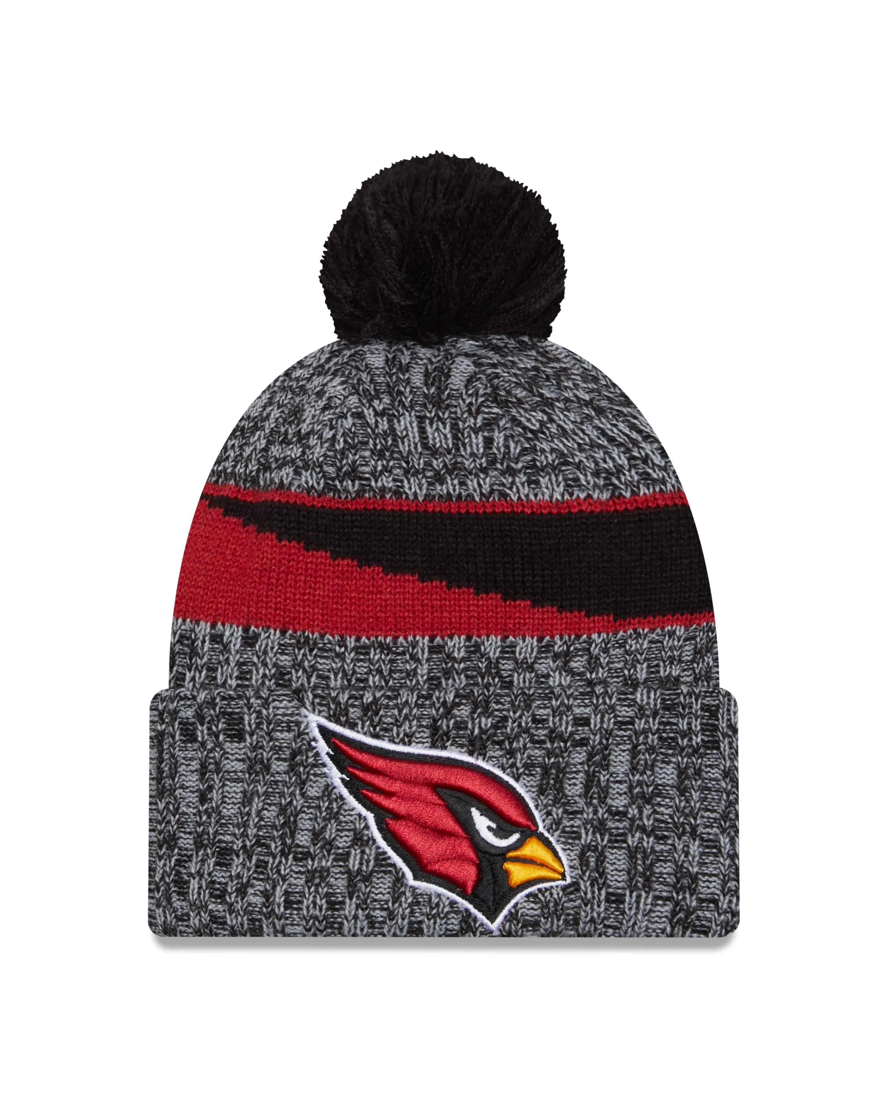 Arizona Cardinals New Era 2023 Sideline - Sport Cuffed Pom Knit Hat - Black
