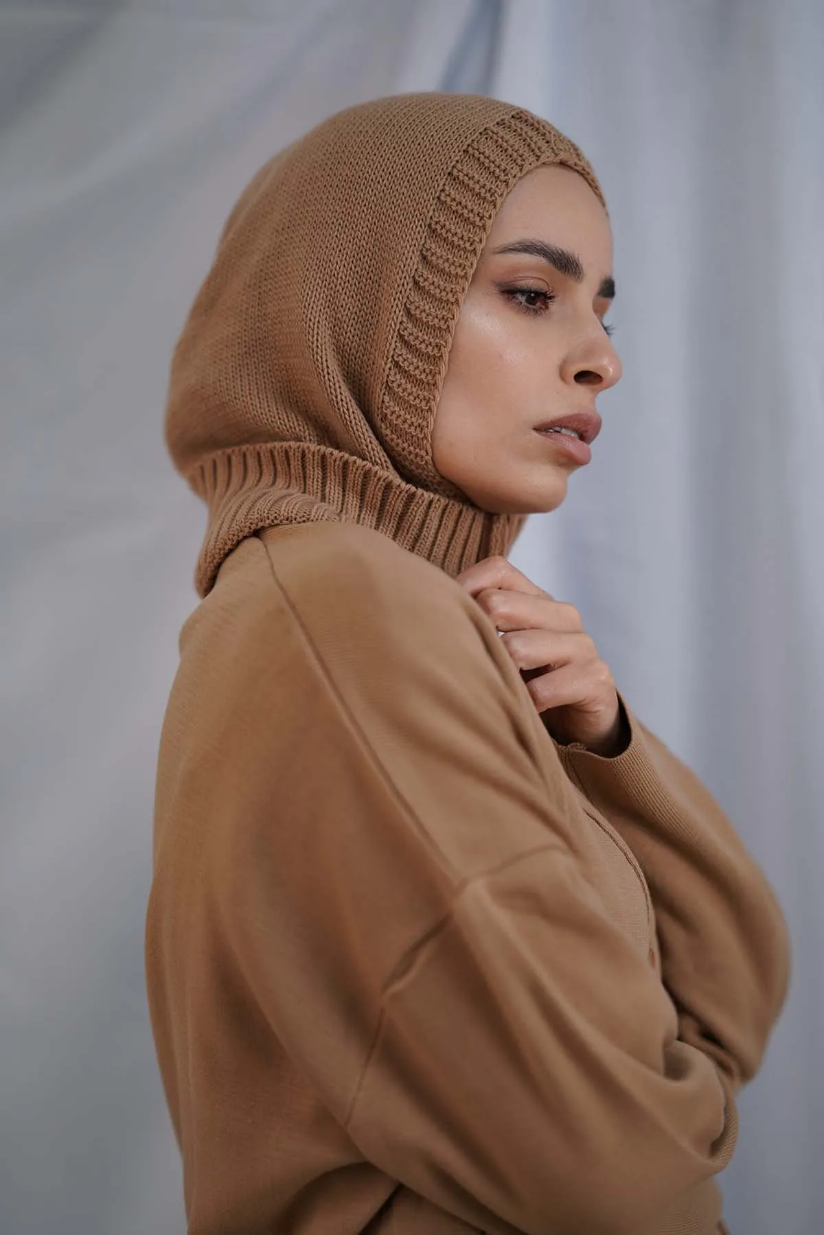 Balaclava Hijab - French Beige