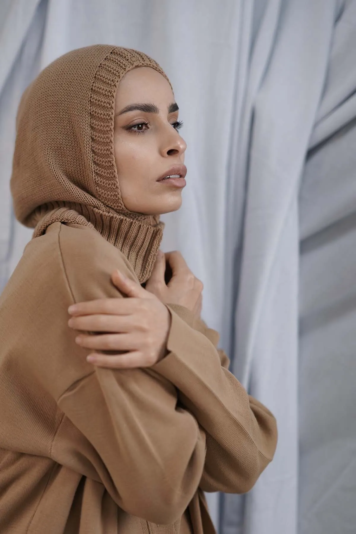 Balaclava Hijab - French Beige