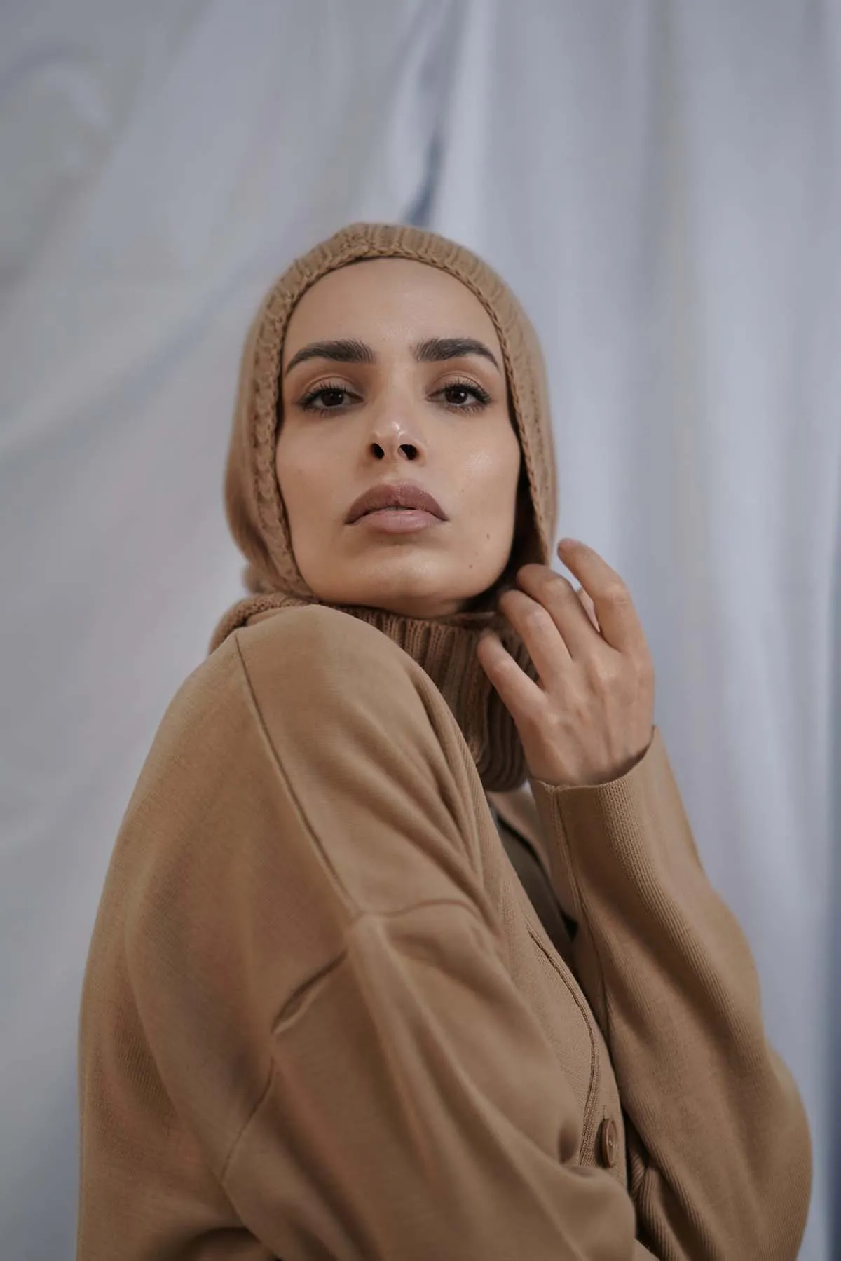 Balaclava Hijab - French Beige