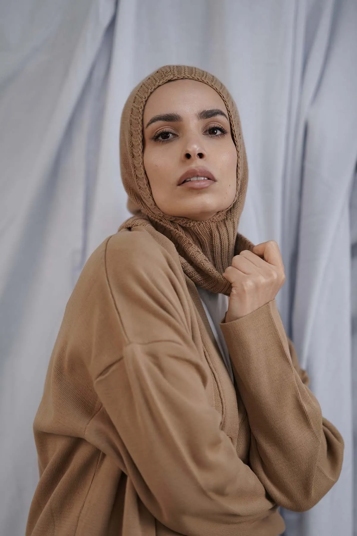 Balaclava Hijab - French Beige