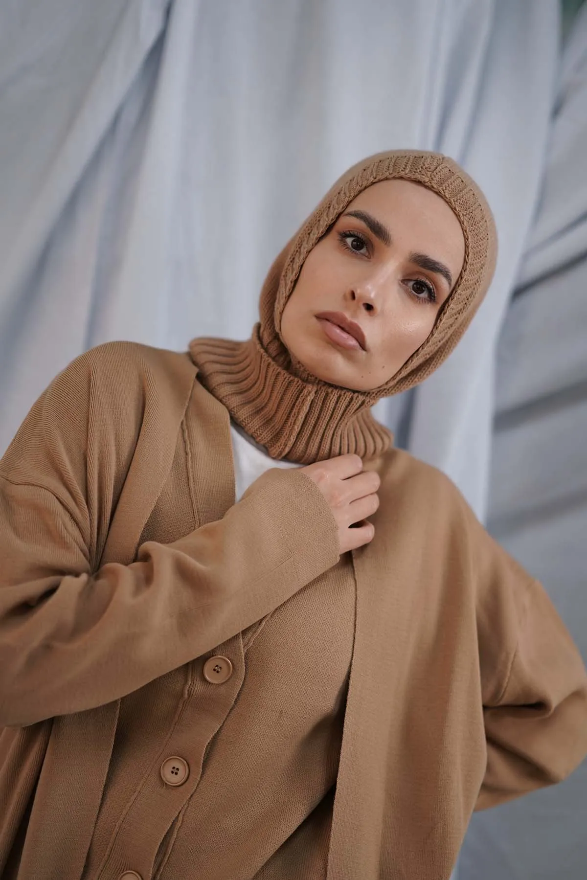 Balaclava Hijab - French Beige