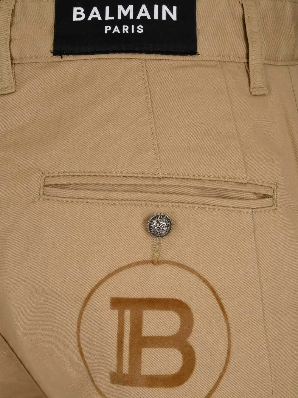 Balmain Logo Printed Chinos