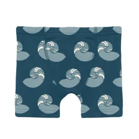 Bamboo Boxer Brief - Peacock Nautilus