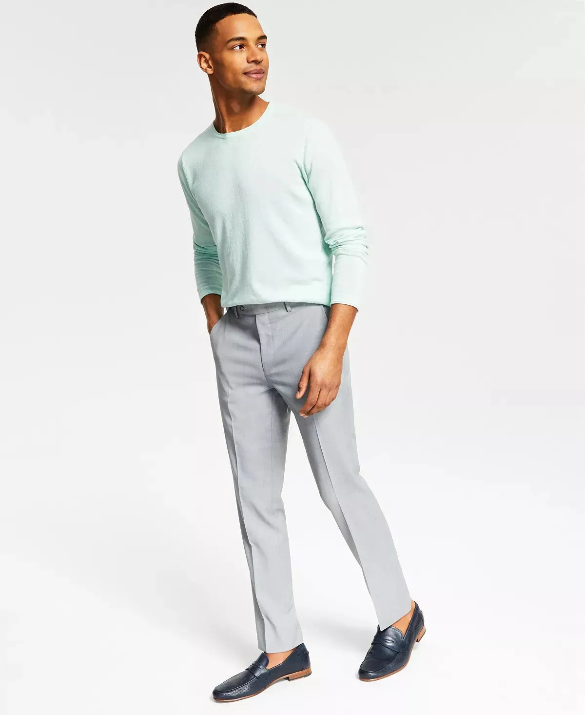 Bar Iii Mens Skinny fit Dress Pants 32 / 32 Light Grey