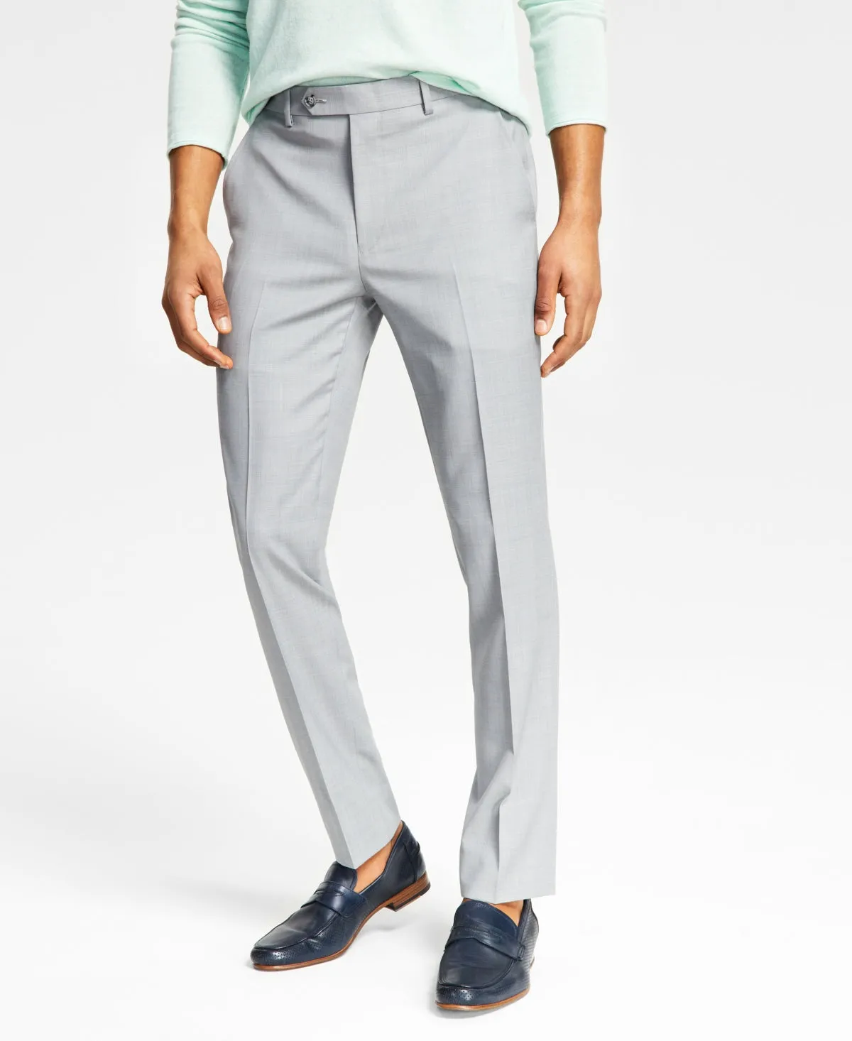 Bar Iii Mens Skinny fit Dress Pants 32 / 32 Light Grey