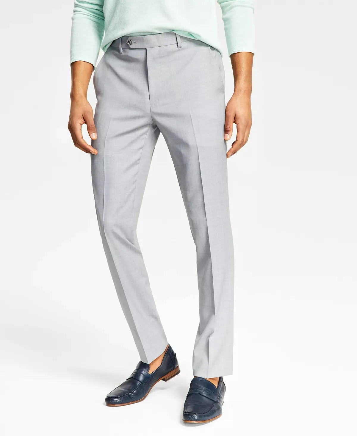 Bar Iii Mens Skinny fit Dress Pants 32 / 32 Light Grey
