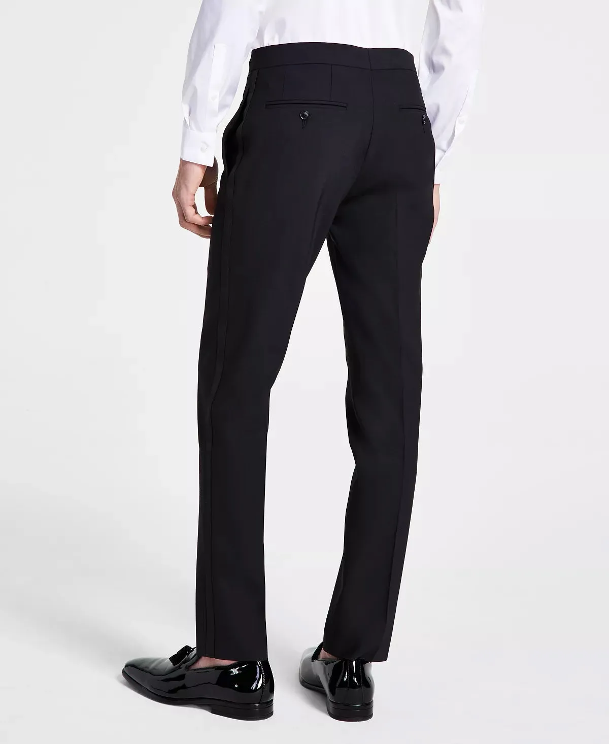 Bar Iii Mens Slim fit Dress Pants 36 / 32 Black Solid