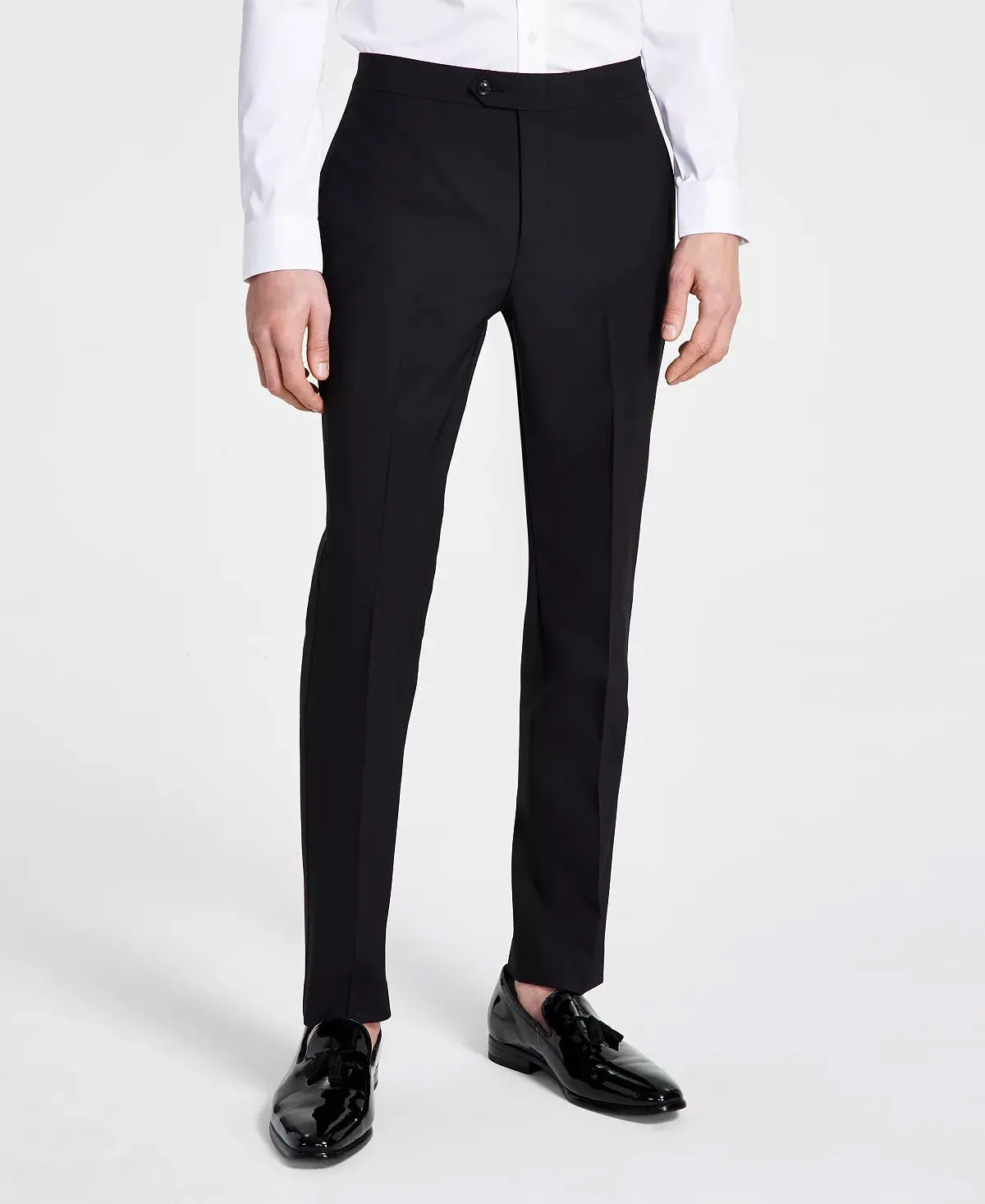 Bar Iii Mens Slim fit Dress Pants 36 / 32 Black Solid