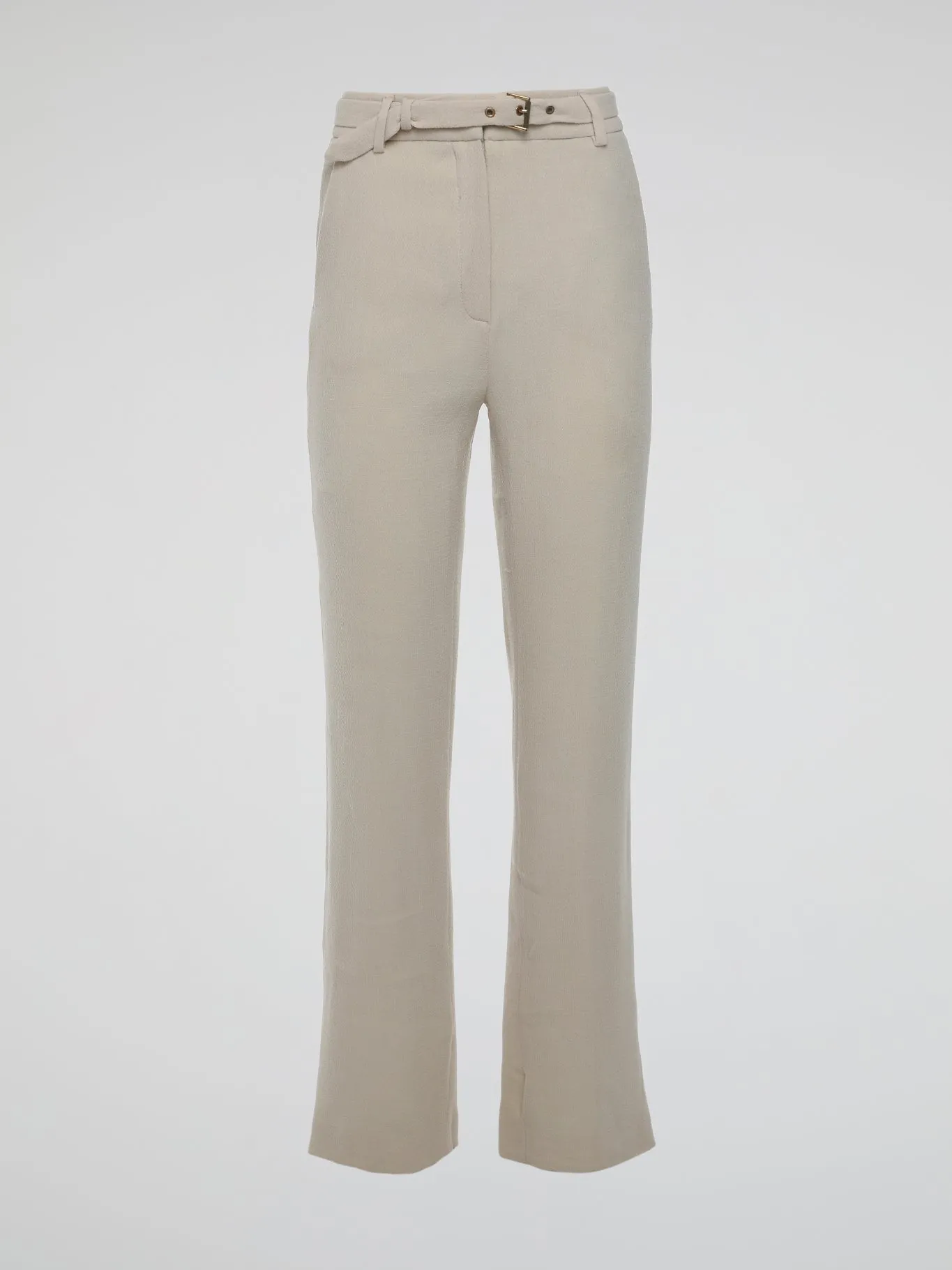 Beige Flared Trousers