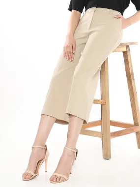 Bella Beige Formal 3/4th Straight Pants