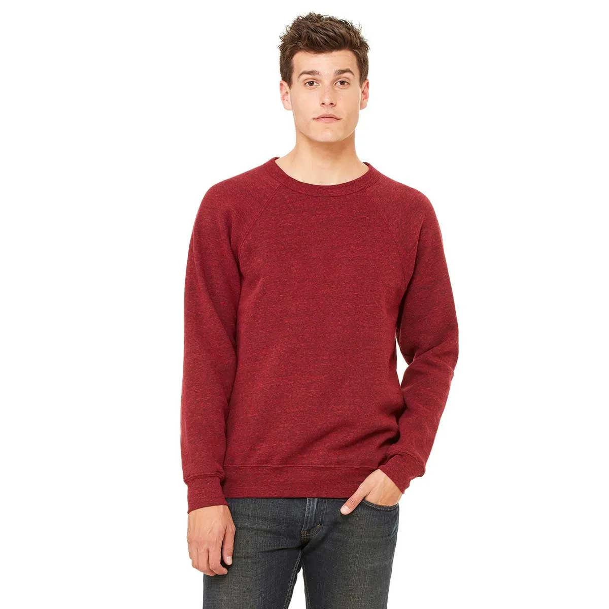 Bella   Canvas Unisex Cardinal Triblend Sponge Fleece Crew Neck Sweatshirt