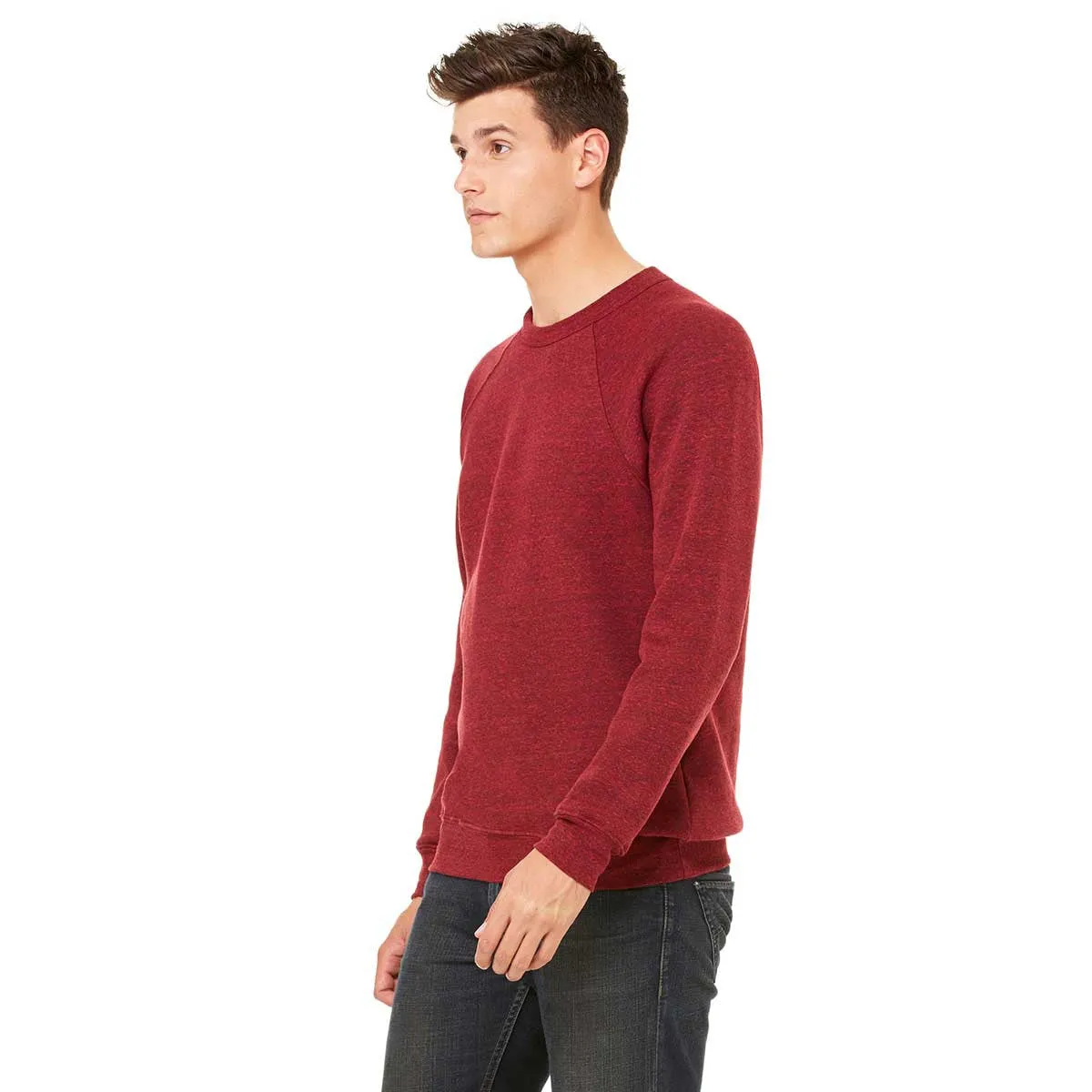 Bella   Canvas Unisex Cardinal Triblend Sponge Fleece Crew Neck Sweatshirt