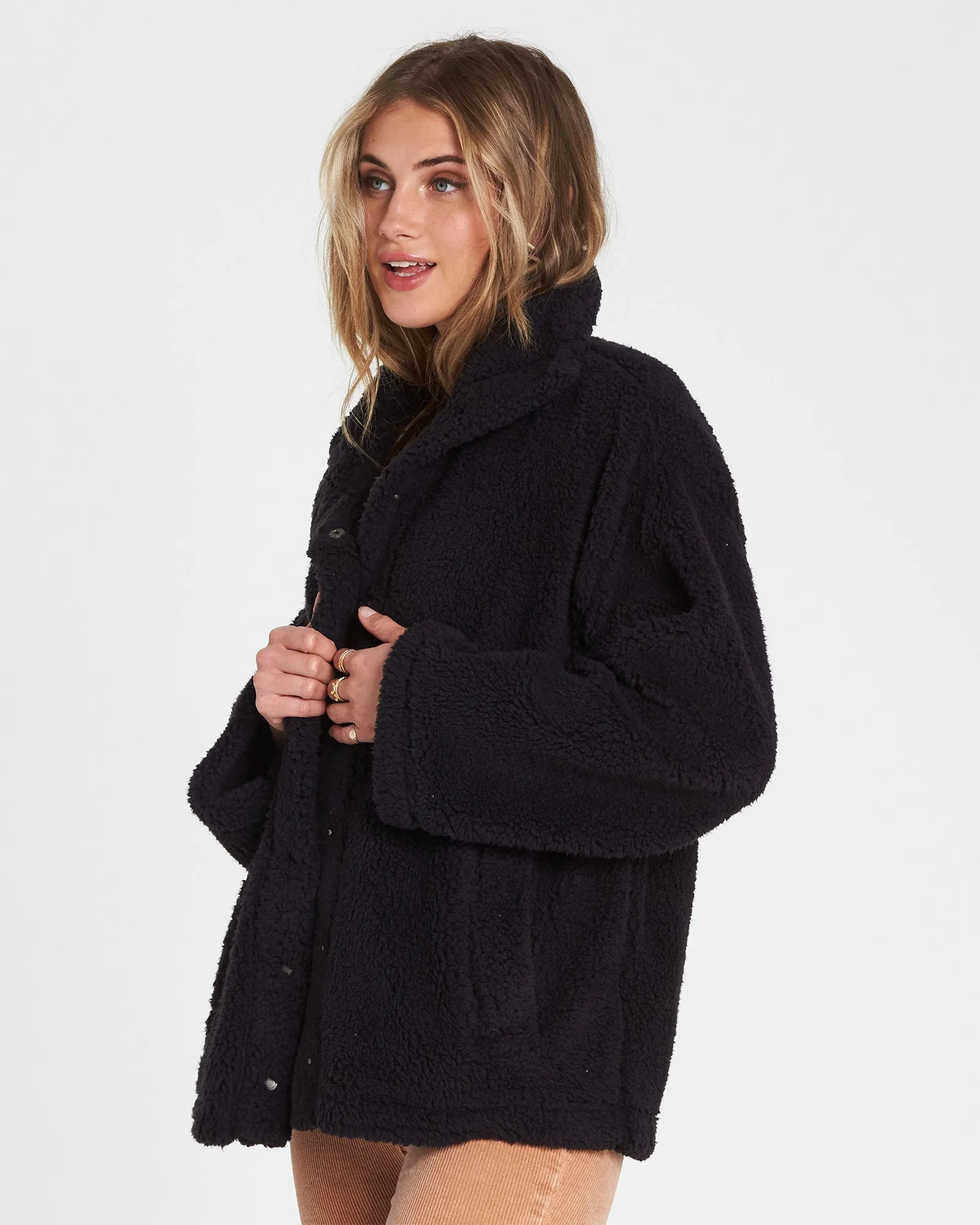 Billabong Women's Cozy Days Oversized Sherpa Jacket