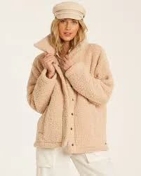 Billabong Women's Cozy Days Oversized Sherpa Jacket