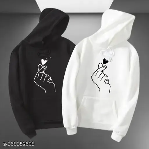 Black & White Hand Print Hoodie