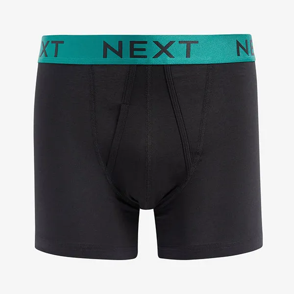 Black Bright Waistband 4 pack A-Front Boxers
