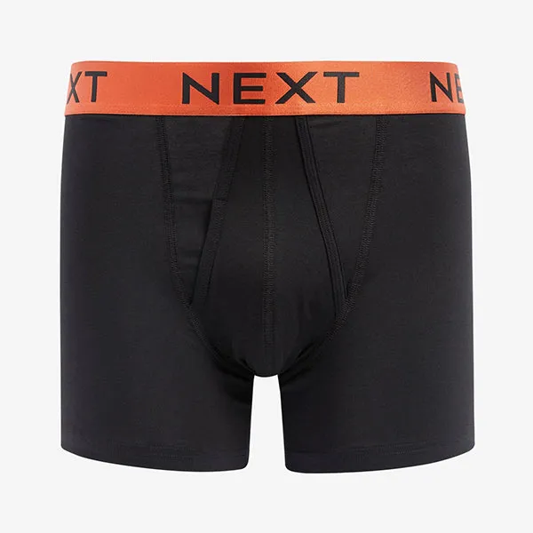 Black Bright Waistband 4 pack A-Front Boxers