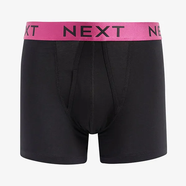 Black Bright Waistband 4 pack A-Front Boxers