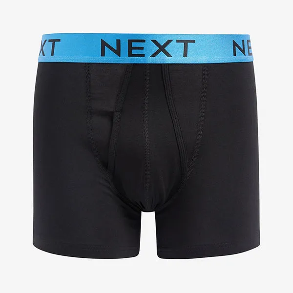 Black Bright Waistband 4 pack A-Front Boxers