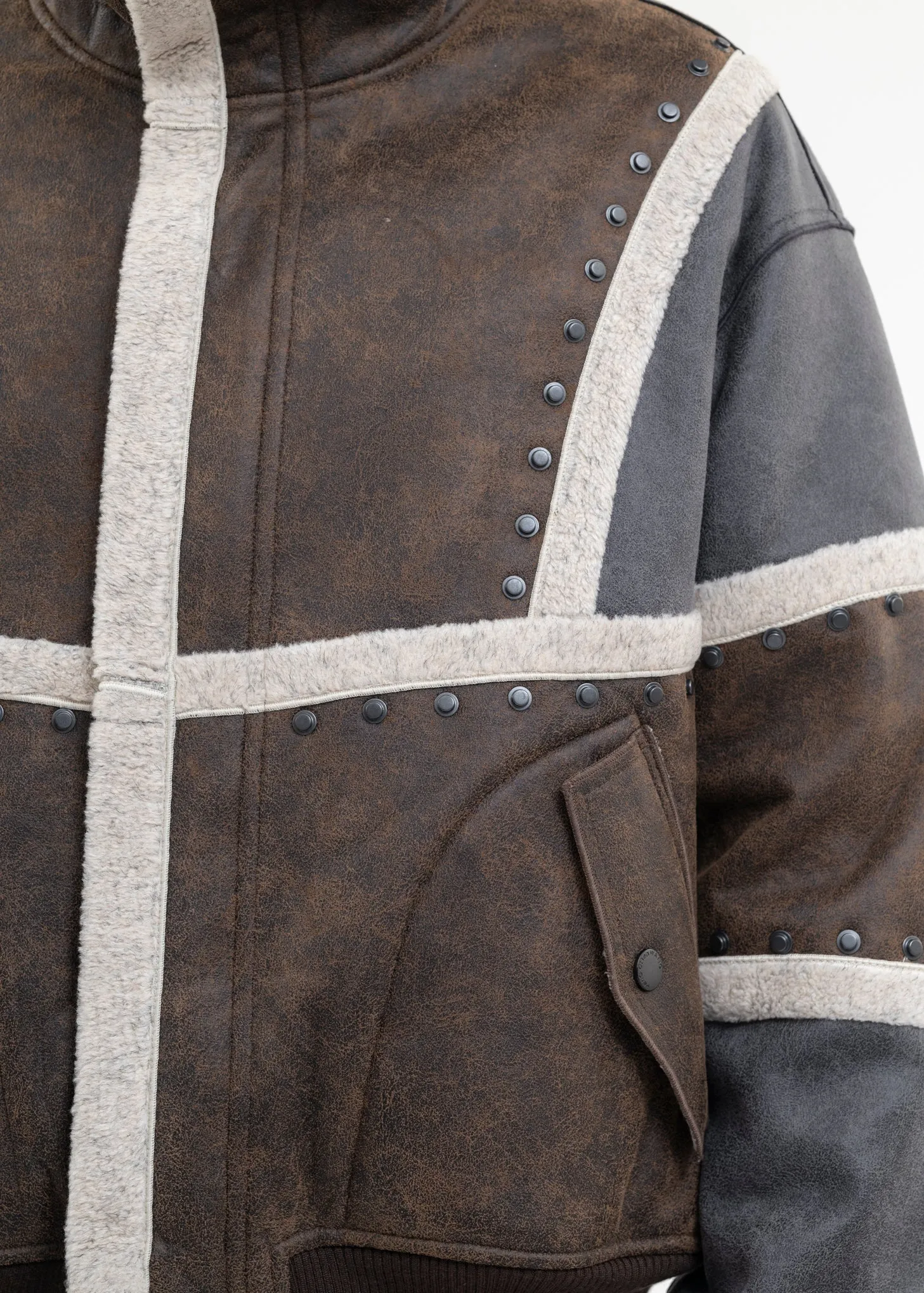 BLACK DOUBLE SIDED SHERPA JACKET