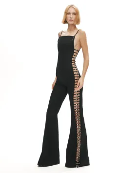 Black Side Detailed Provocatrix Jumpsuit