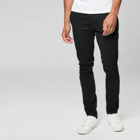 Black Skinny Fit Stretch Chinos
