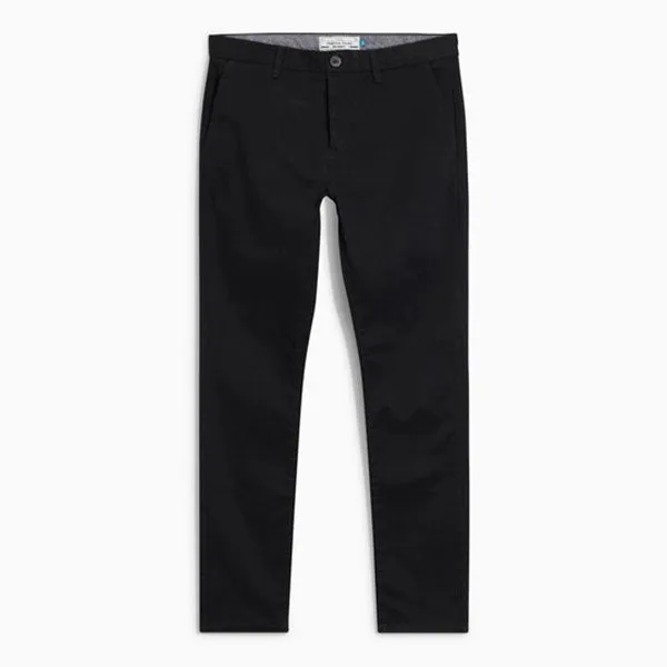 Black Skinny Fit Stretch Chinos