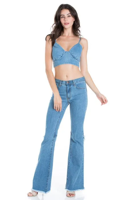 Blooms Denim Bra