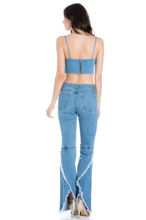 Blooms Denim Bra