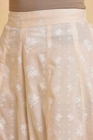 Blue Embroidered Kurta, Culottes And Printed Dupatta Set