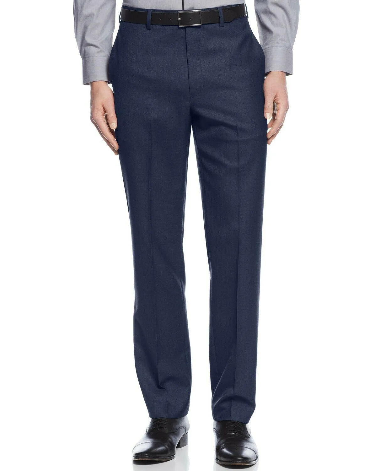 Calvin Klein Mens Slim fit Dress Pants 36 / 30 Blue Solid
