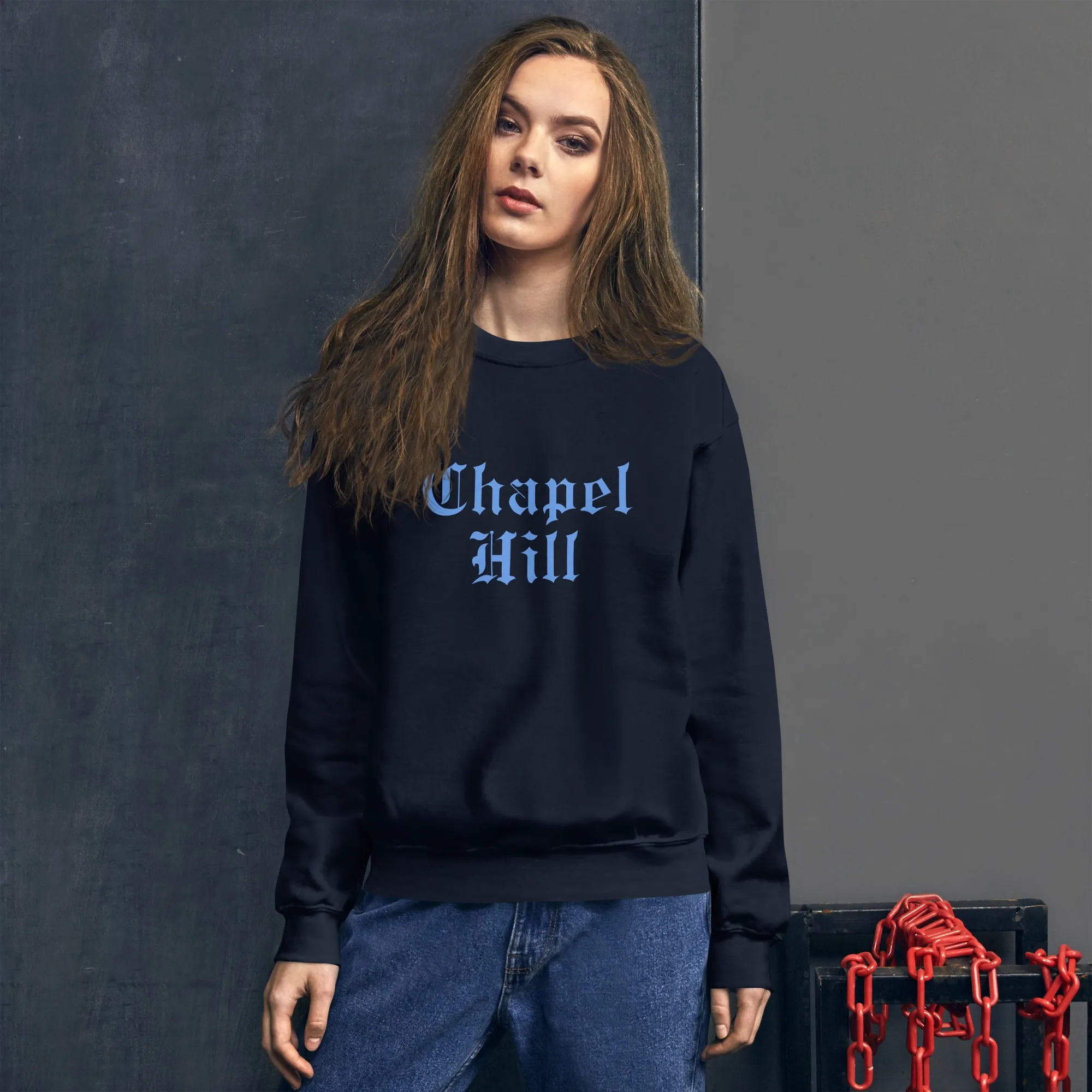 Chapel Hill Old English Font Unisex Sweatshirt