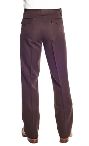 Circle S Solid Polyester Dress Ranch Pant Brown Style CP4793-21