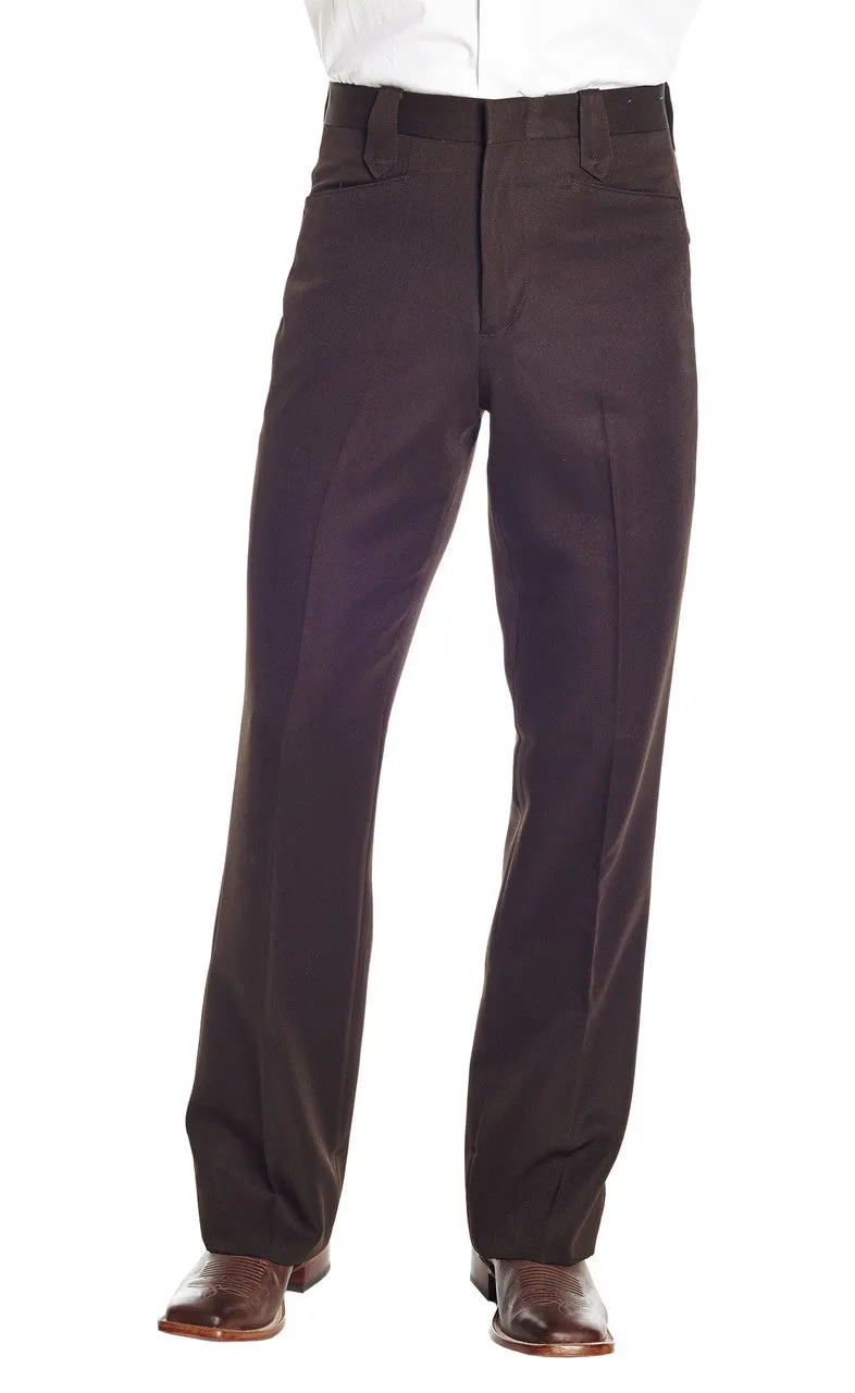 Circle S Solid Polyester Dress Ranch Pant Brown Style CP4793-21