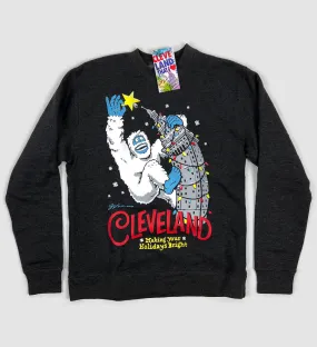 Cleveland Making Your Holidays Bright Charcoal Crew Sweatshirt