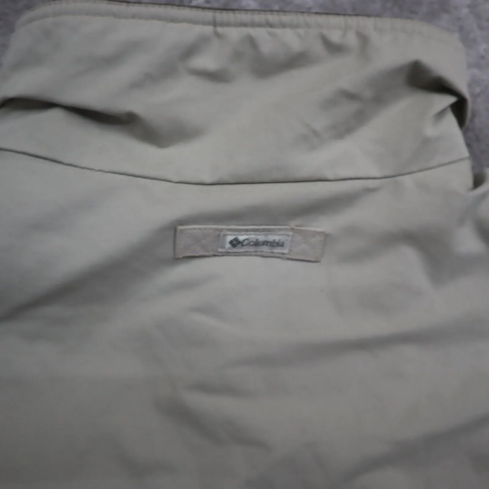 Columbia Sportswear Mens Full Zip Up Track Jacket Long Sleeves Logo Beige SZ XL
