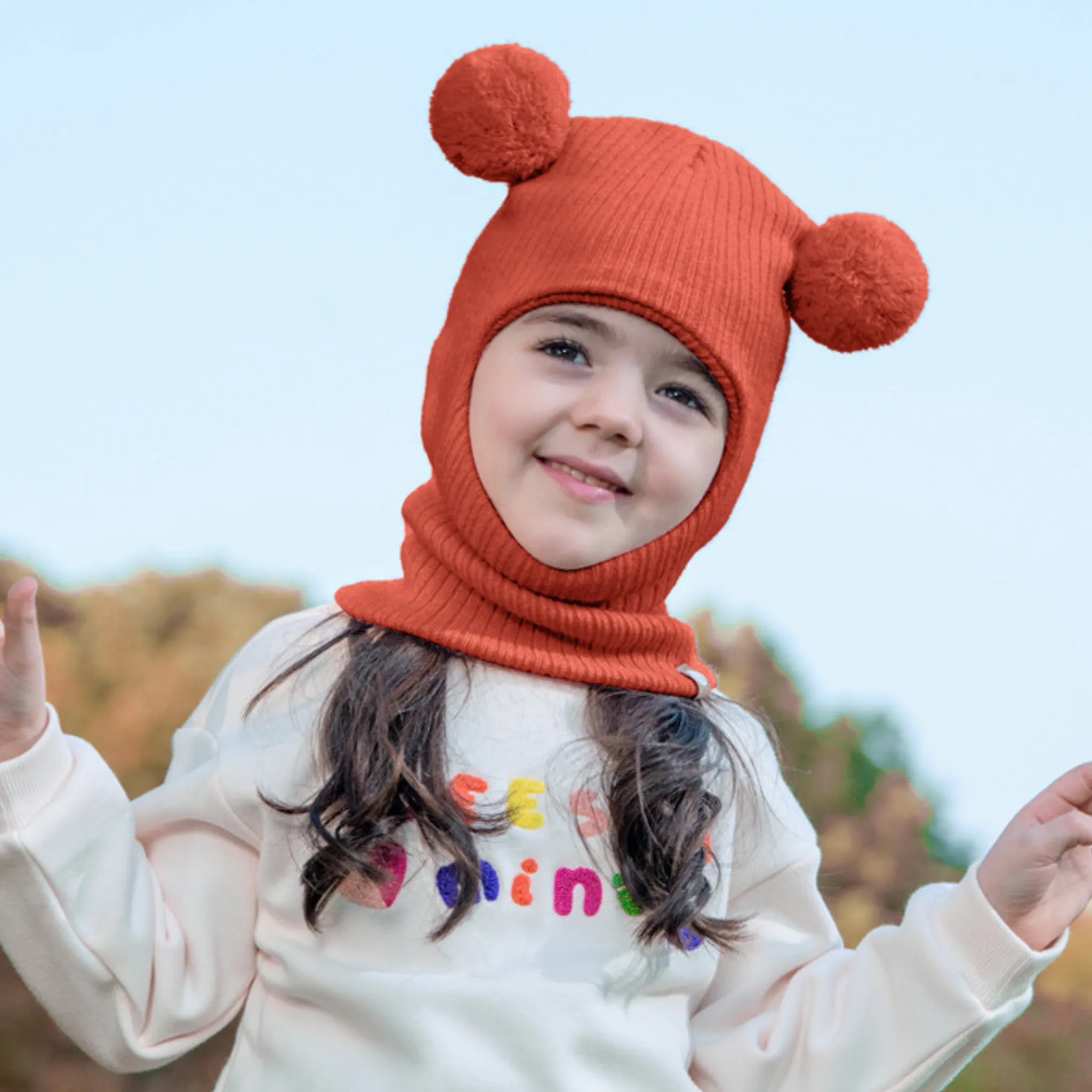 Cozy Pom Pom Balaclava